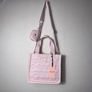 Juicy Couture Women Pink League Mini Tote Bag Crossbody Chiffon Pink Valentine